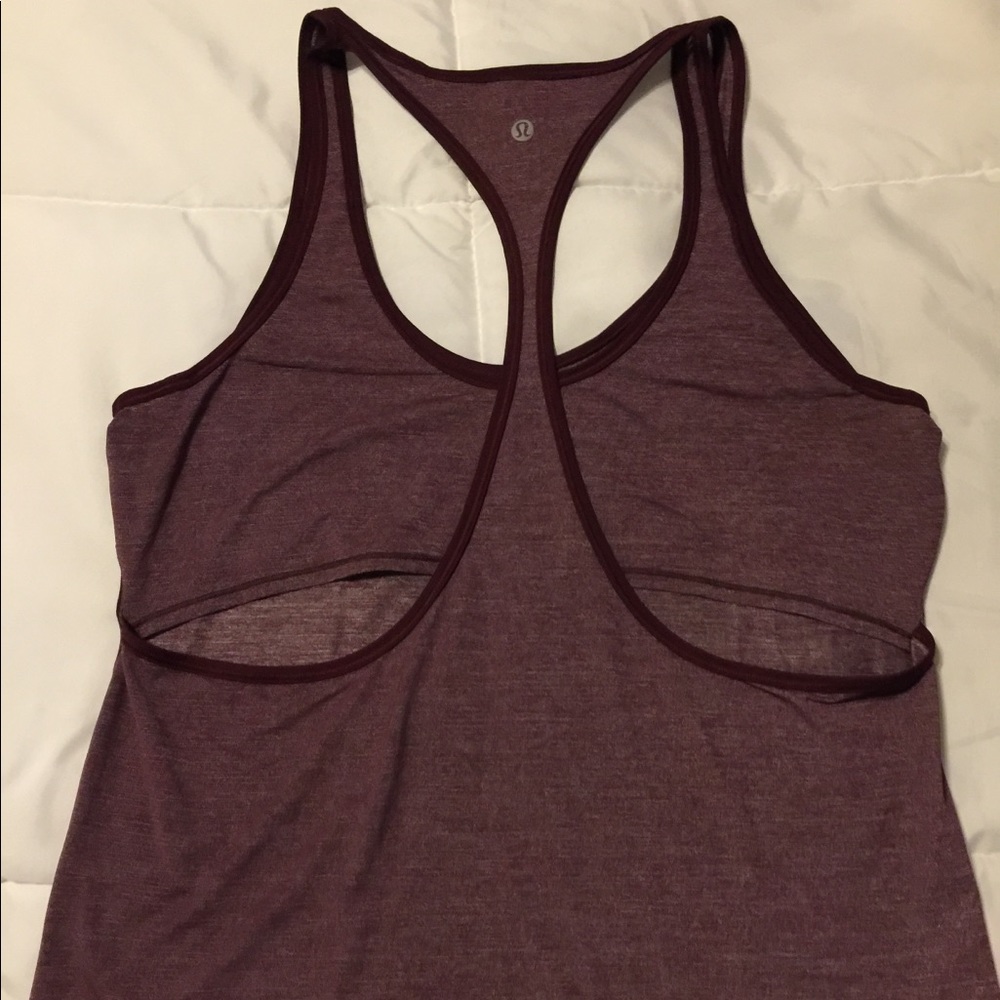Lululemon Silver Tech tank in dark red Size 8